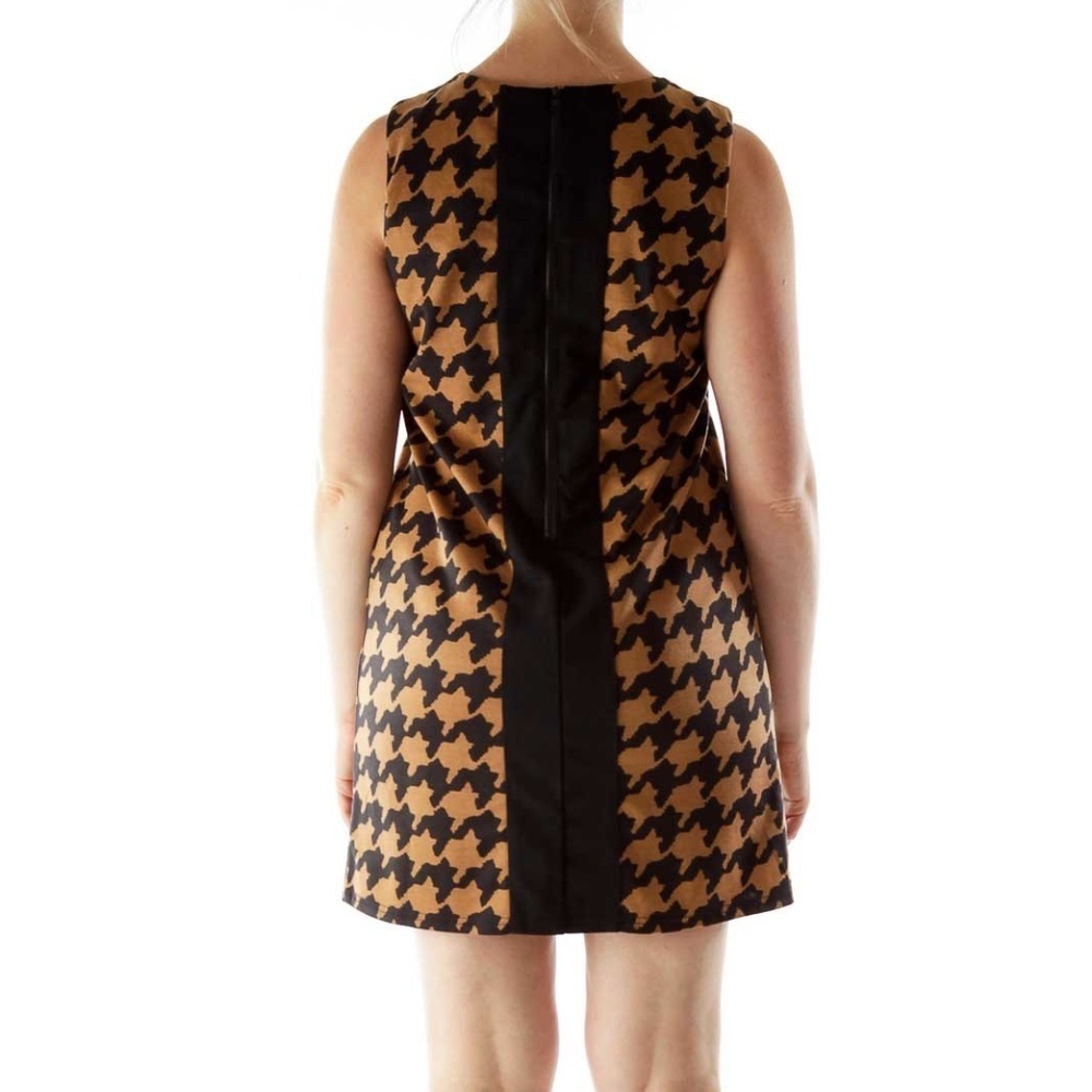 Loveriche Black Brown Print Shift Dress - Picture 3 of 4
